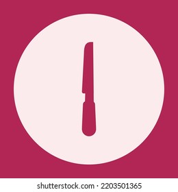 bread knife icon bold glyph with round background for social media highlight