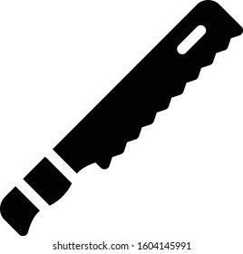 Bread knife kitchen equipment icon