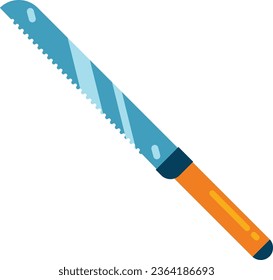 bread knife kitchen flat illustration