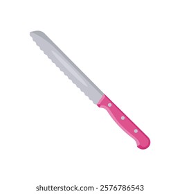 Bread Knife, Kitchen Vector Illustration Isolated