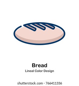 Bread Leneal Color Vector Illustration