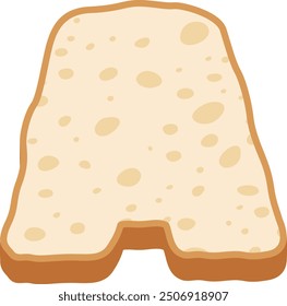 Bread Letter Alphabet Vector Element