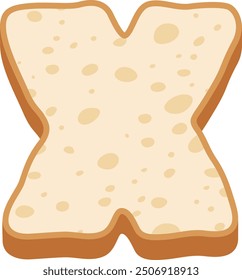 Bread Letter Alphabet Vector Element