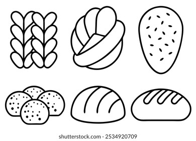 Bread Line Art Emphasizing Traditional Baking Charm