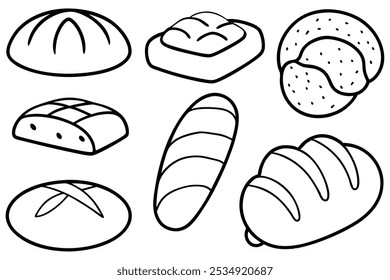 Bread Line Art Perfect for Artisan Bakery Labels