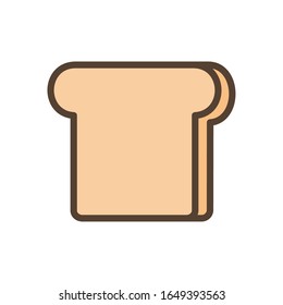 bread line and fill style icon design, bakery food shop breakfast traditional quality premium cooking menu meal theme Vector illustration