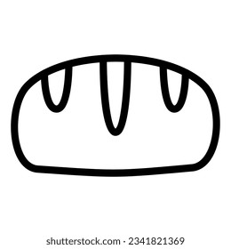 Bread line icon, bakery concept, loaf sign on white background, loaf of bread icon in outline style mobile concept web design. Vector graphics.