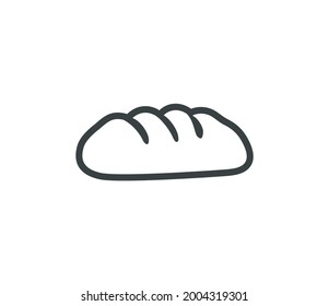 bread line icon with black and white color concept