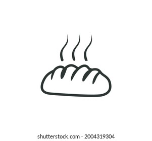 bread line icon with black and white color concept