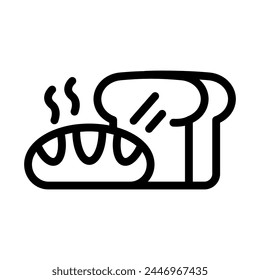 bread line icon illustration vector graphic. Simple element illustration vector graphic, suitable for app, websites, and presentations isolated on white background