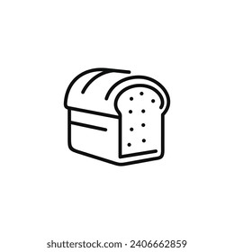 Bread line icon isolated on white background