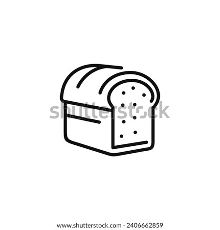 Bread line icon isolated on white background