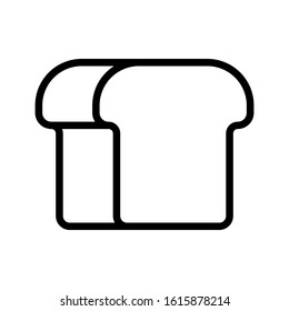 Bread line icon, outline vector sign, linear style pictogram isolated on white background