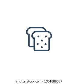 Bread line icon for web and mobile
