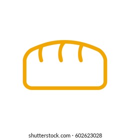 Bread line style. bakery Icon. bakeshop Sign isolated. Food symbol