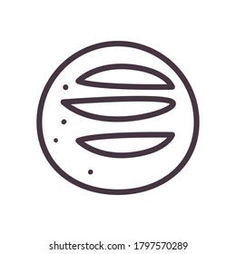 diseño de ícono estilo línea de pan, panadería, tienda de alimentos desayunos cocina tradicional de calidad premium menú de comida tema Ilustración vectorial