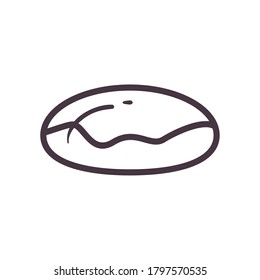 bread line style icon design, bakery food shop breakfast traditional quality premium cooking menu meal theme Vector illustration