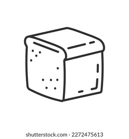 bread, linear icon. Line with editable stroke