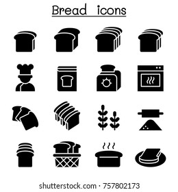 Bread, Loaf, Bakery & Pastry icon set vector illustration graphic design