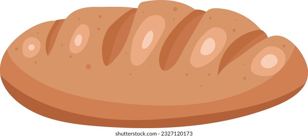 Bread Loaf Basket Long Baguette Illustration Graphic Element Art Card