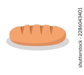 bread loaf flat design style with good quality