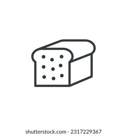 Bread loaf food icon, vector illustration