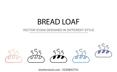 Bread Loaf icon design with white background stock illustration