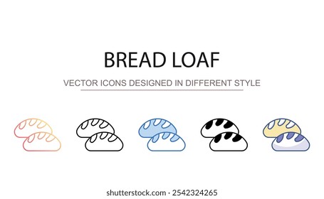 Bread Loaf icon design with white background stock illustration