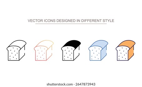 Pão Ícone de Pão design com fundo branco ilustração stock