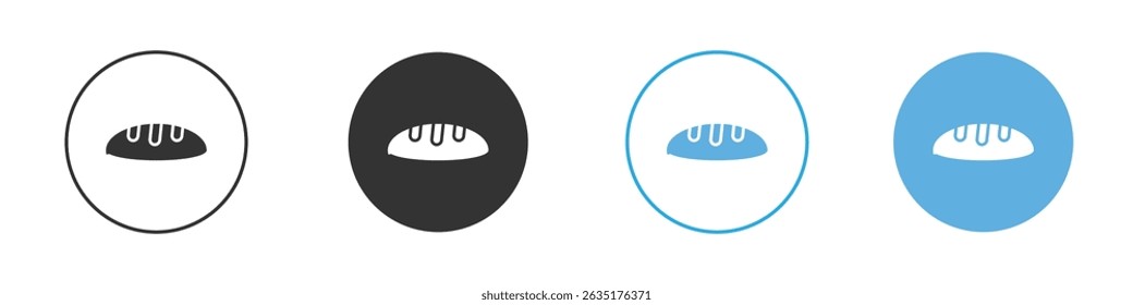 Bread loaf icon Editable flat style, illustration icons