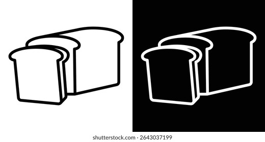 Bread loaf icon Flat style logo vector. perfect for UI designs