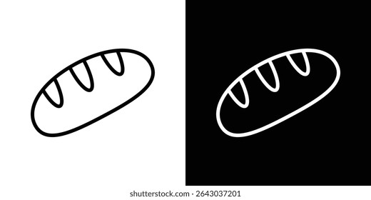 Bread loaf icon Flat style logo vector. perfect for UI designs
