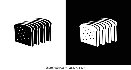 Ícone de pão de um vetor de estilo plano