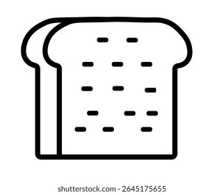 bread loaf icon. French bread icon. baked bread icon. Bread line vector illustration
