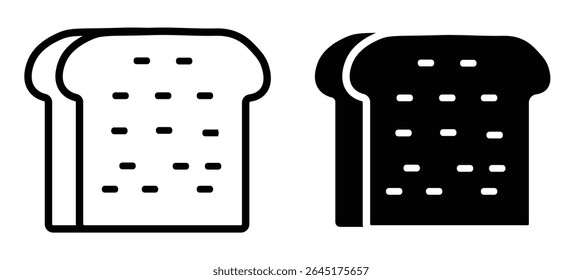 bread loaf icon. French bread icon. baked bread icon. Bread line vector illustration
