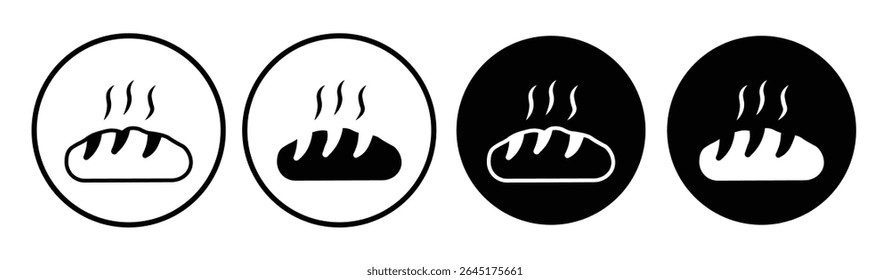 bread loaf icon. French bread icon. baked bread icon. Bread line vector illustration
