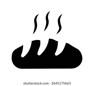 bread loaf icon. French bread icon. baked bread icon. Bread line vector illustration
