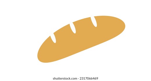 Bread loaf icon isolated on white background.