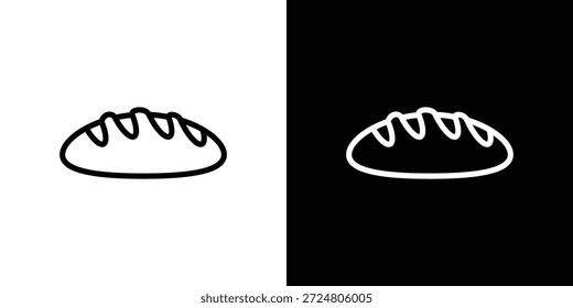 Pão ícone ícone logotipo conceito em traçados