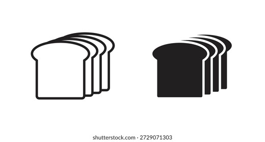 Bread loaf icon. Monochrome simple icons for templates, web design