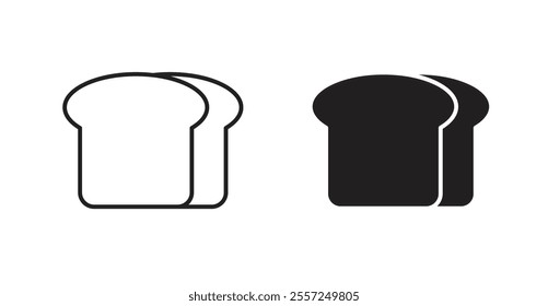 Bread loaf Icon set. vector illustration set