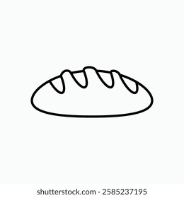 Bread loaf icon. simple vector icon