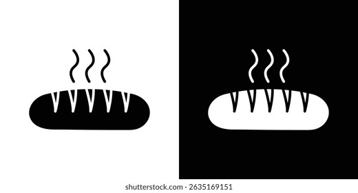 Bread loaf icon symbols. Vector illustration.
