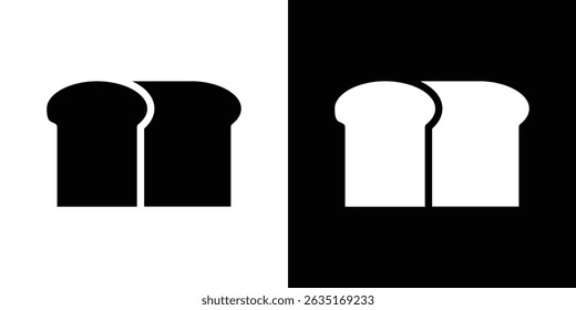Bread loaf icon symbols. Vector illustration.