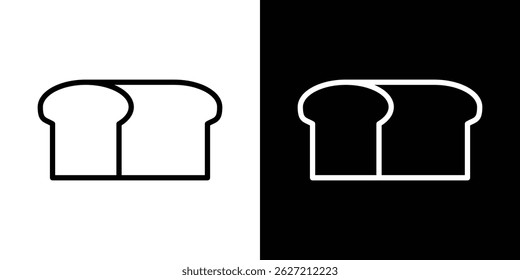 Bread loaf icon in trendy line design