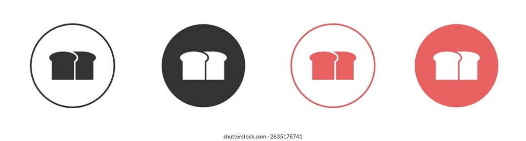 Bread loaf icon vector design template simple and clean style