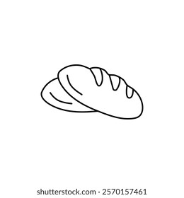 Bread loaf icon Vector logo set flat