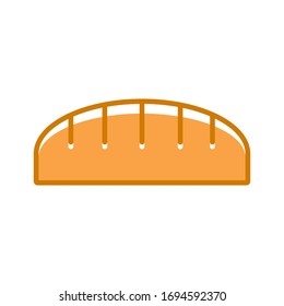 Bread Loaf icon vector on white background