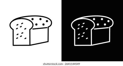Bread loaf icon vector simple element illustration editable