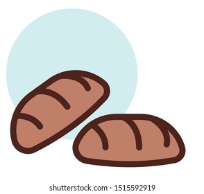 Bread loaf illustration vector design